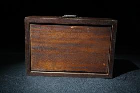 花梨木镶嵌贝壳事事如意首饰盒，尺寸18/11.7/8厘米