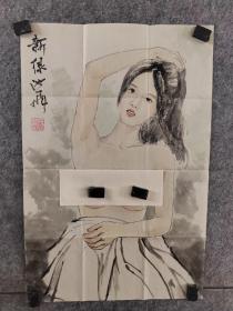 湖北省美协会员任少华先生精品人物，任少华，号池飞，1968年生，武汉人，毕业于湖北美术学院，2017年进修于何家英工作室高研班，湖北省美协会员，学院派画家，国家一级美术师，擅长人物，花鸟。