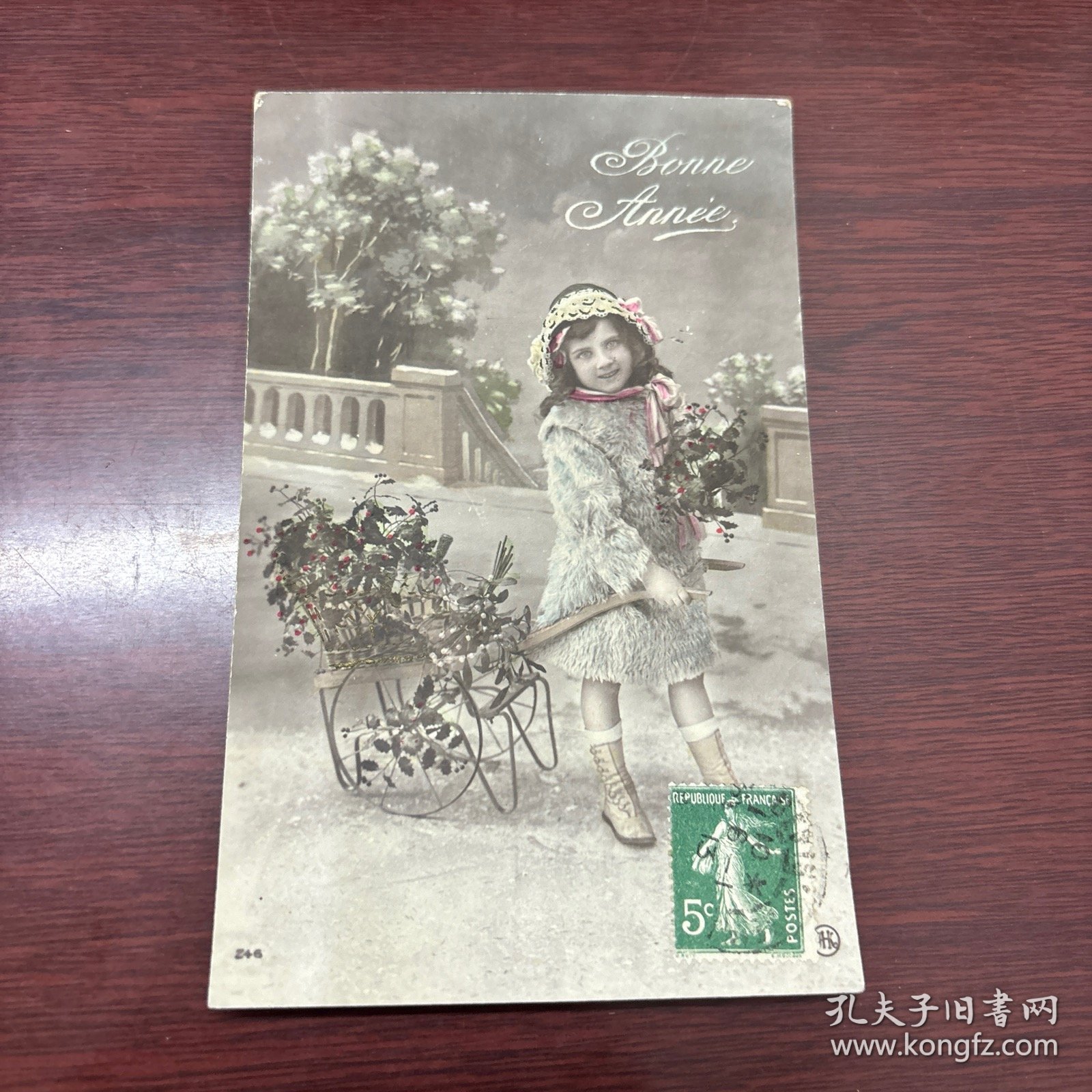 清末 民国 信札 信函 手写 书信 实寄信函，明信片式彩色照片【1889～1945年】【 有邮票 加盖印章 珍贵 稀少】 反面是手写内容及手稿、签名等，质量非常好。彩色照片实寄编号A1054