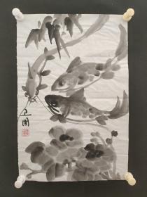 122c19 著名画家、花鸟师承李苦禅大师、中国美术家协会北京分会会员—钱卫国  花鸟国画作品一幅 ，纸本软片，尺寸约49*33厘米！