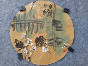 田间老师大写意梅花翠鸟