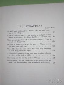 1917年老版精装，毛边彩色插图本，马克吐温名作，密西西比生活，一册全。