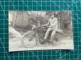 摩托车题材～老照片，13.5x8.5cm