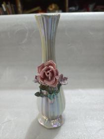 流光溢彩牡丹雕花花瓶（完整品没磕没裂）1个23071963