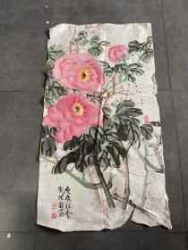 L1010 劉禮志國畫一幅 花開富貴