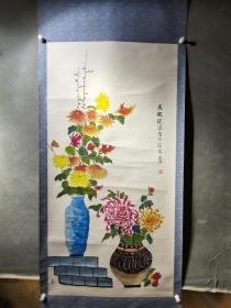 老革命家，新四军 ，肖惠仙  国画  一幅 尺寸130———66厘米（）七八十年代 （）作品