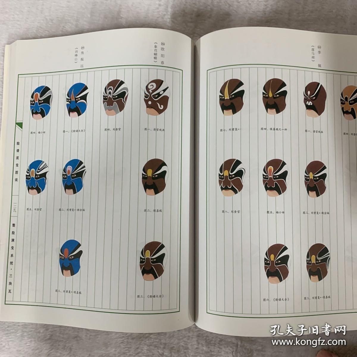 京剧脸谱流变全图，一版一印一册全。