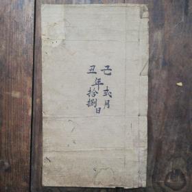 光绪家薄田册一本（前内容郭世苹写分阄3页，空白25页，半页13.5x23.5cm）