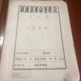 T245 【乡土文献】 1975年溆浦县革命委员会 文化局人事表报：干部职工花名册、人事报表、工作报表，乡土文献一手资料，题材好，详见图