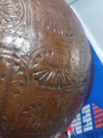 古代陶罐雕花陶瓷坛子22x22x22厘米