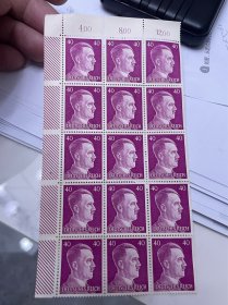 二战邮票希特勒头像高值连票