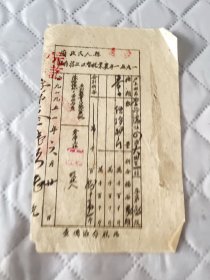 镇远文献   1951年镇远虫农业税暂收收据