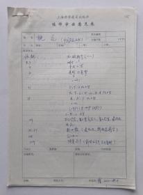 2000年上?？茖W(xué)技術(shù)出版社編輯陸正華填寫《中國名畫花叢書·桃花》稿件審讀意見表2頁3面