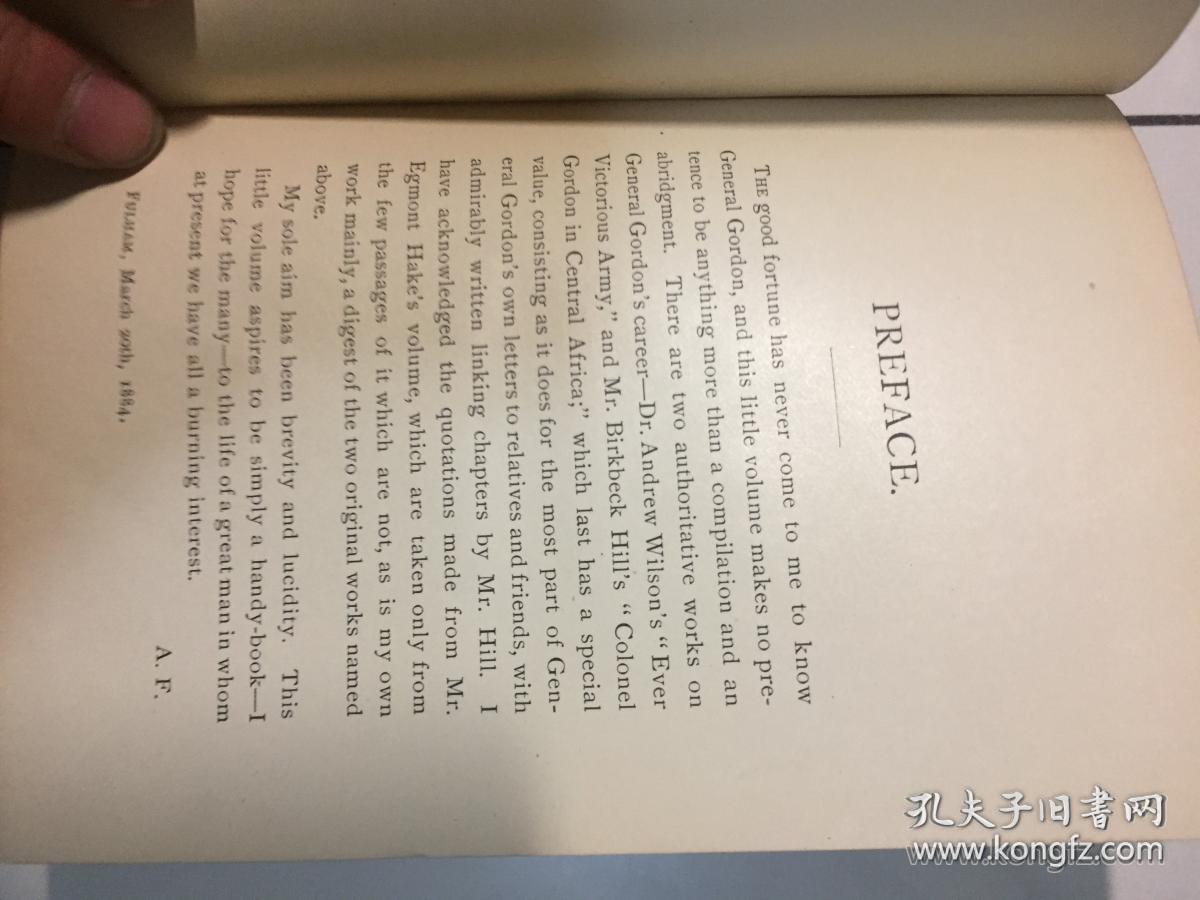 中国的高登，1884年英文原版，讲述英国查尓斯乔治高登将军的生平。此高登是中国教科书中恶贯满盈的八国联军侵略中国并火烧圆明园策划者，请参阅详情介绍，了解他与李鸿章的故事及更多一手史实。