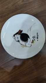 刘继卣纯手绘瓷盘赏盘，直径27cm