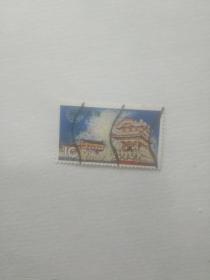 老版外国邮票 轿子楼房图案