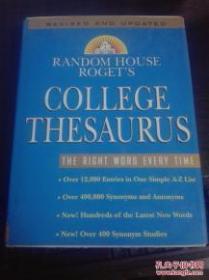 RANDOM HOUSE ROGETS COLLEGE THESAURUS（无翻看）