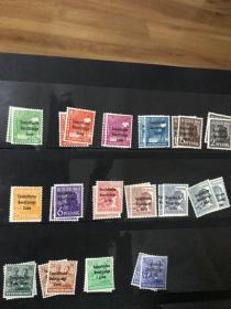 二战苏联占区邮票 新加盖 一组