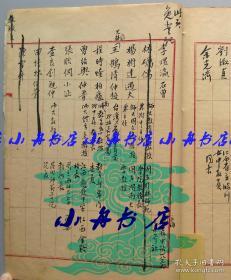 四十年代末 毛笔手稿 北京师范大学《毕业同学登记薄》一册共写约八十八面（应为校史编写人员所集录，除姓名外，尚录别号、系别及年度、职务及经历、当时住址电话等；其中有王重民周予同熊式一黄少谷等，教职员有李石曾林砺儒杨树达等）北师大民国极重要史料！ S024