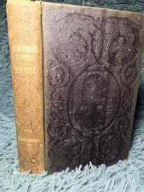 1851年 WAVERLEY NOVELS 威弗利小说   卷36   REDGAUNTLET  双面封面印有饰图 18X11.5CM