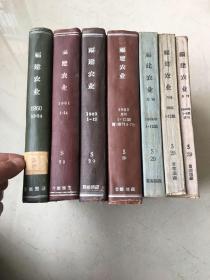 福建农业  1960-1966年7册合订本 含停刊号 有介绍茶叶的内容