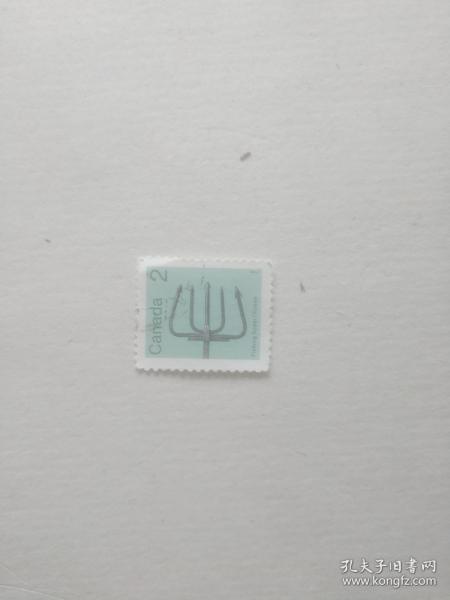 外国邮票 小票 鱼叉图案