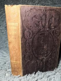 1851年 WAVERLEY NOVELS 威弗利小说   卷35  REDGAUNTLET  双面封面印有饰图 18X11.5CM