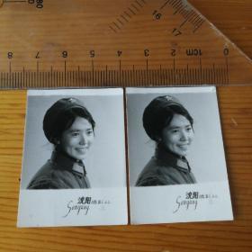 带酒窝 漂亮女兵 老照片