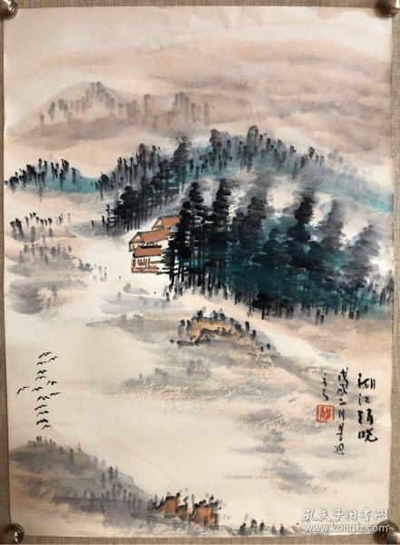 湖江清晓(囯画）