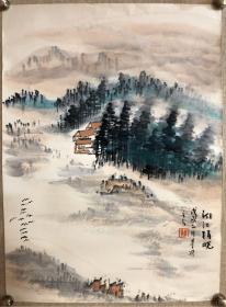 湖江清晓(囯画）