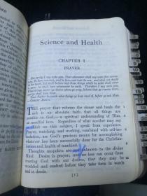 Science and Health with Key to the Scriptures 【英文原版 真皮面软精装 三面烫金】小32开本