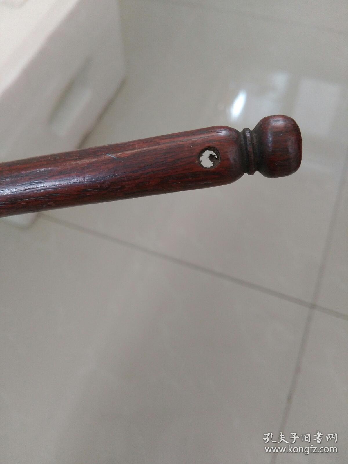 民国，红木苍蝇甩子，拂尘〈把〉，长约26㎝