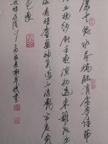 浙江台州-书法名家   谢岸斌    钢笔书法(硬笔书法）书法 1件 出版作品，出版在 《中国钢笔书法》杂志杂志2005年9期第58页 --保真--见描述