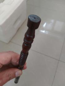 民国，红木苍蝇甩子，拂尘〈把〉，长约26㎝