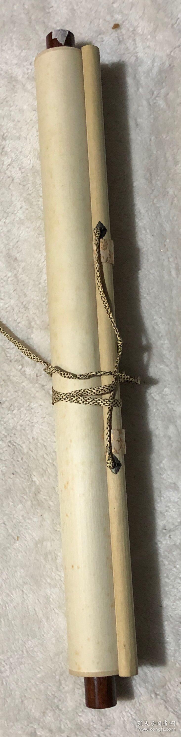 著名书画家【王大宇】人物立軸【大笑門來福】紙本綾