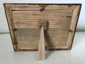 宝庆竹刻镶嵌红木草地图案大号相框