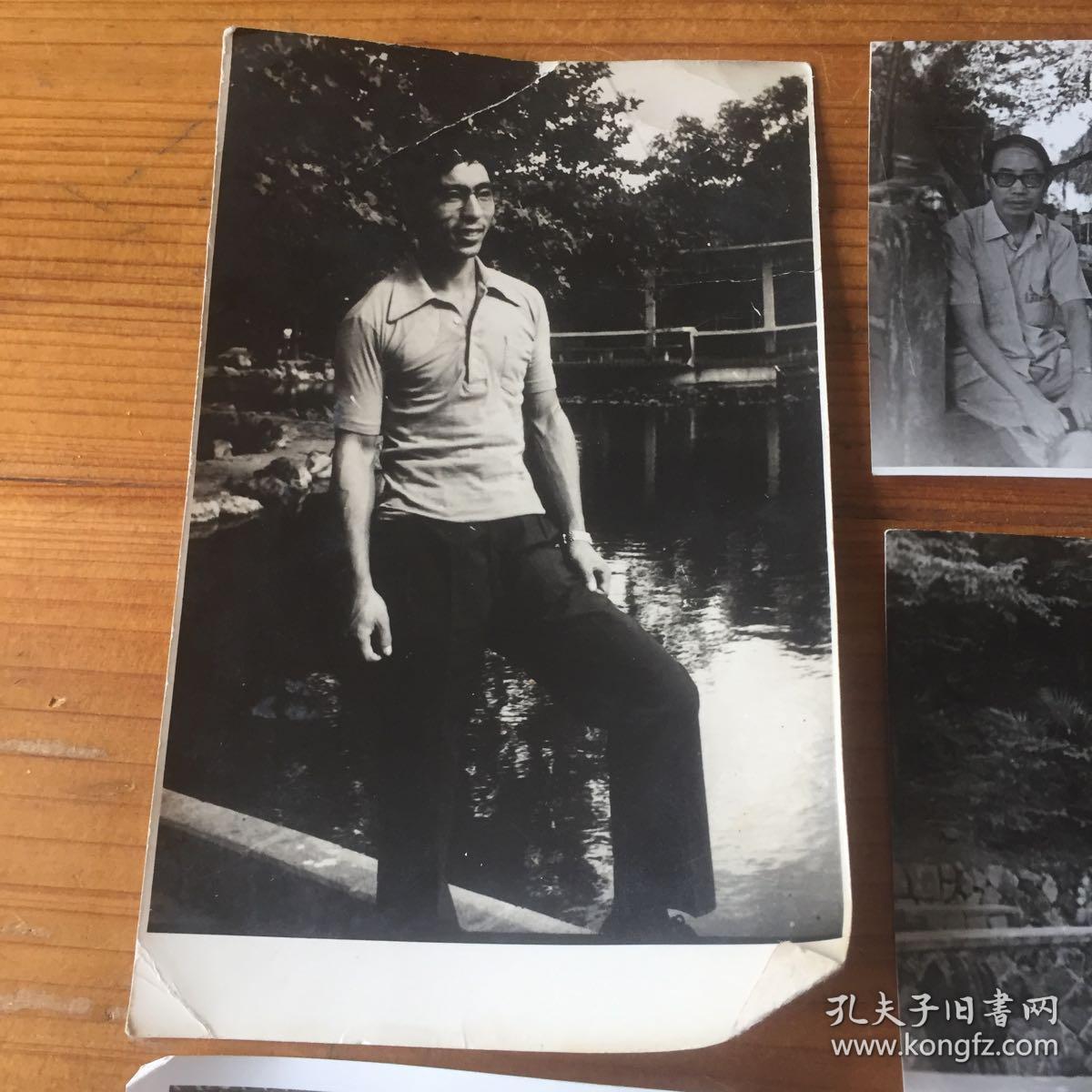 约八十年代背景各地风景名胜区写真照片8枚合售