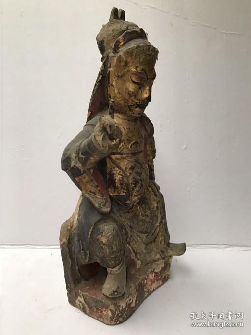 清代镀金水关公一尊