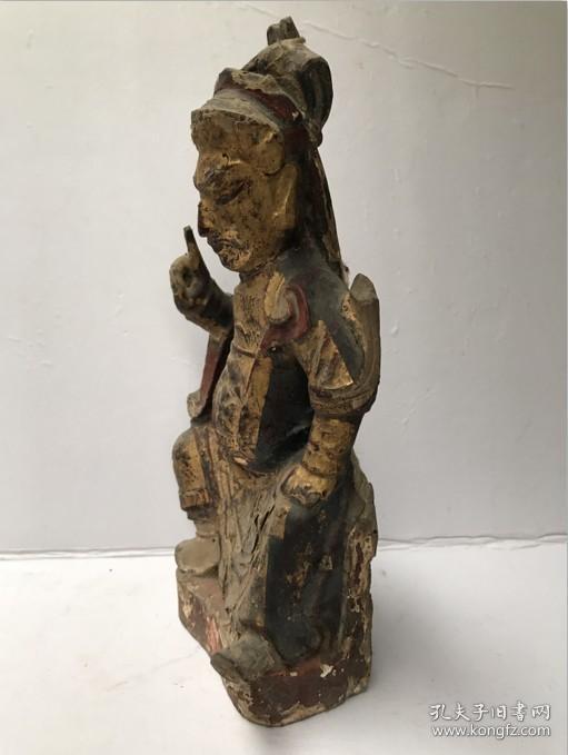 清代镀金水关公一尊