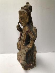 清代镀金水关公一尊