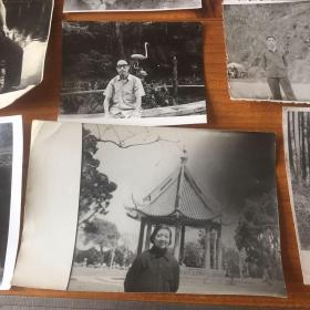 约八十年代背景各地风景名胜区写真照片8枚合售