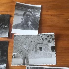 约八十年代背景各地风景名胜区写真照片8枚合售