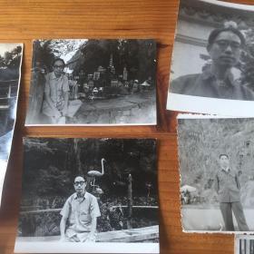 约八十年代背景各地风景名胜区写真照片8枚合售
