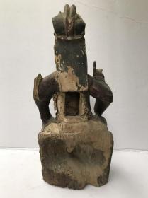 清代镀金水关公一尊