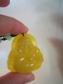 大肚弥勒佛岫玉挂件