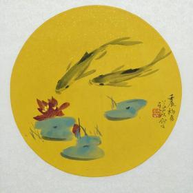 著名画家蔡聪森先生平尺小品一帧(已装裱)，保真，品相如图。