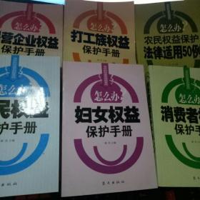 当你的权益受到侵害时怎么办？保护手册系列丛书一套六册：1公民权益保护手册.2打工族权益保护手册.3民营企业权益保护手册.4农民权益保护手册.5消费者权益保护手册.6妇女权益保护手册【库存新书】