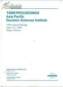 1998 Proceedings Asia Pacific Decision Sciences Institute