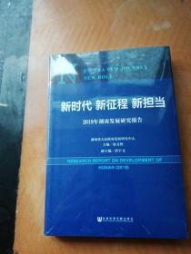 新时代新征程新担当——2019年湖南发展研究报告