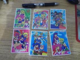 卡通人物---美少女战士小卡片6张